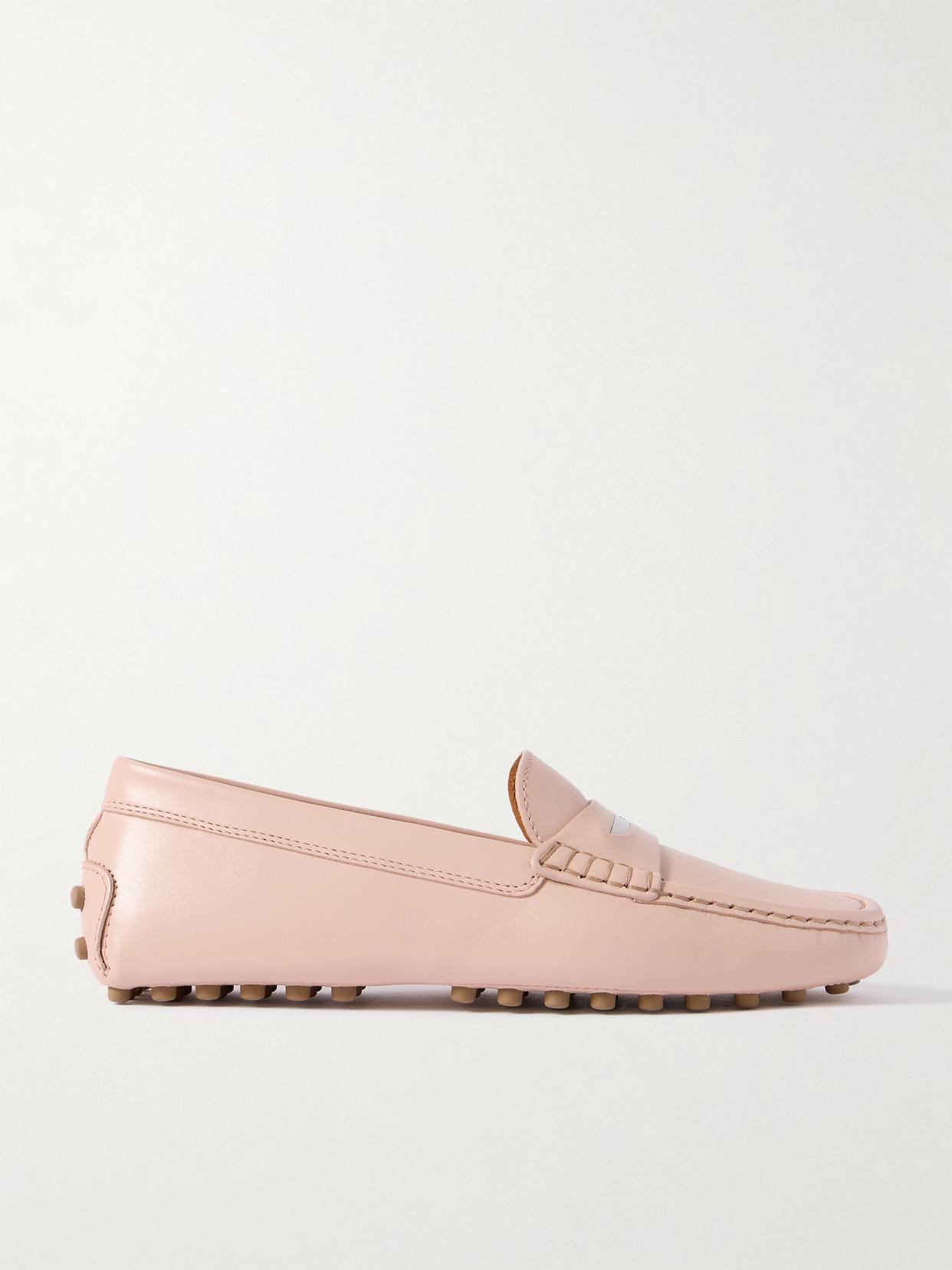 TOD'S Gommini Leather Loafers In Pink Product Image