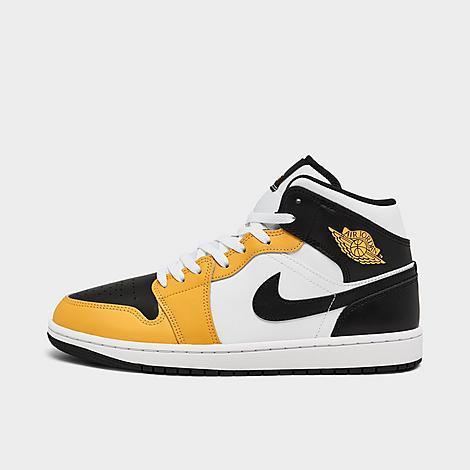 Jordan Mens Jordan AJ 1 Mid - Mens Basketball Shoes White/Black/White Product Image