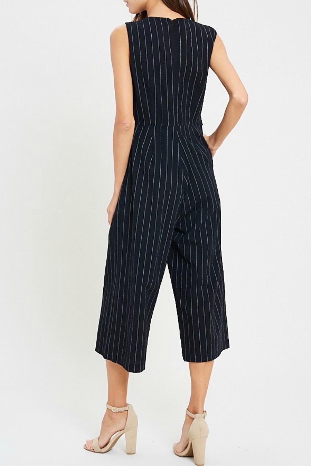 Cropped Pinstripe Jumpsuit Product Image