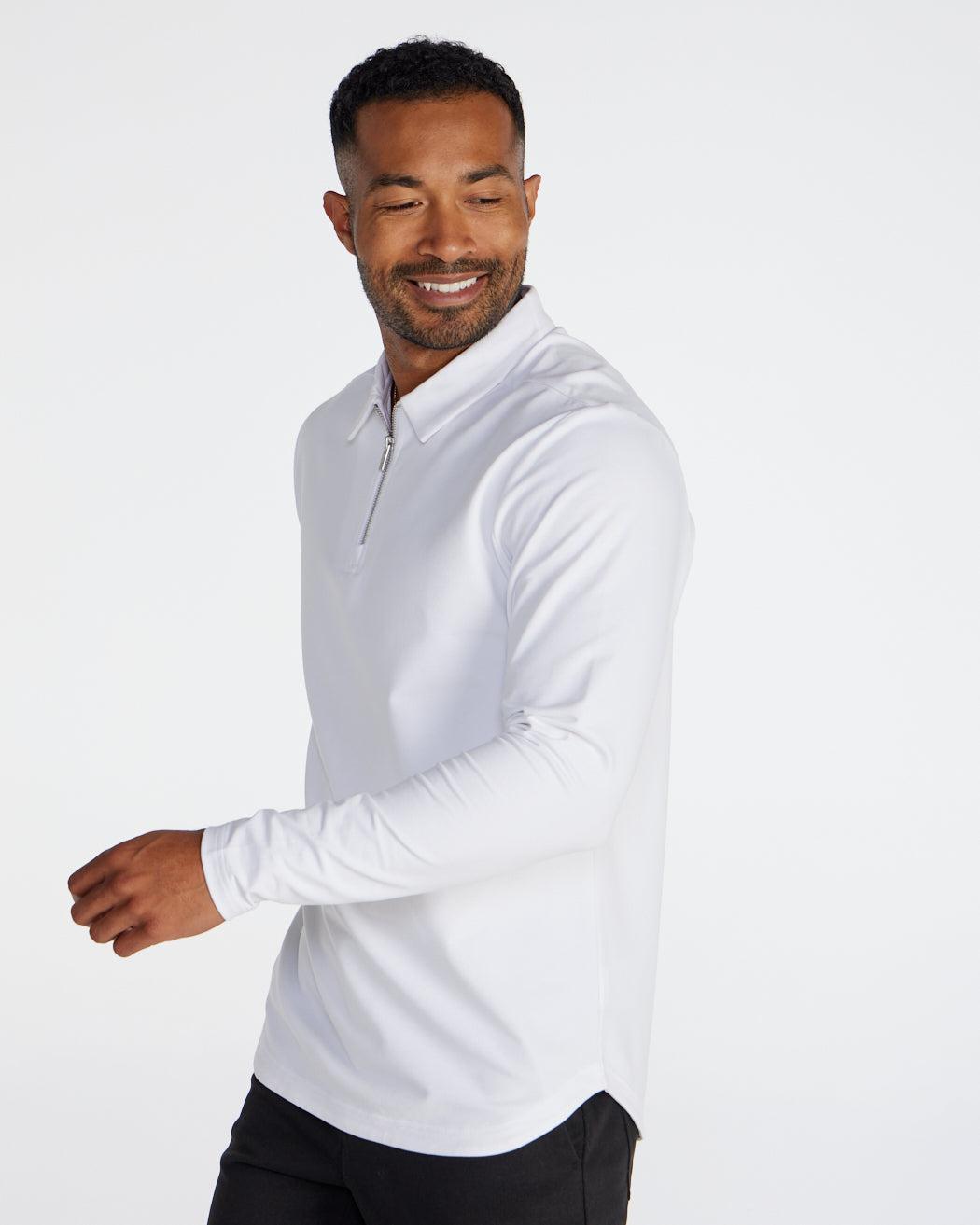 LUX Long Sleeve Zip Polo Product Image