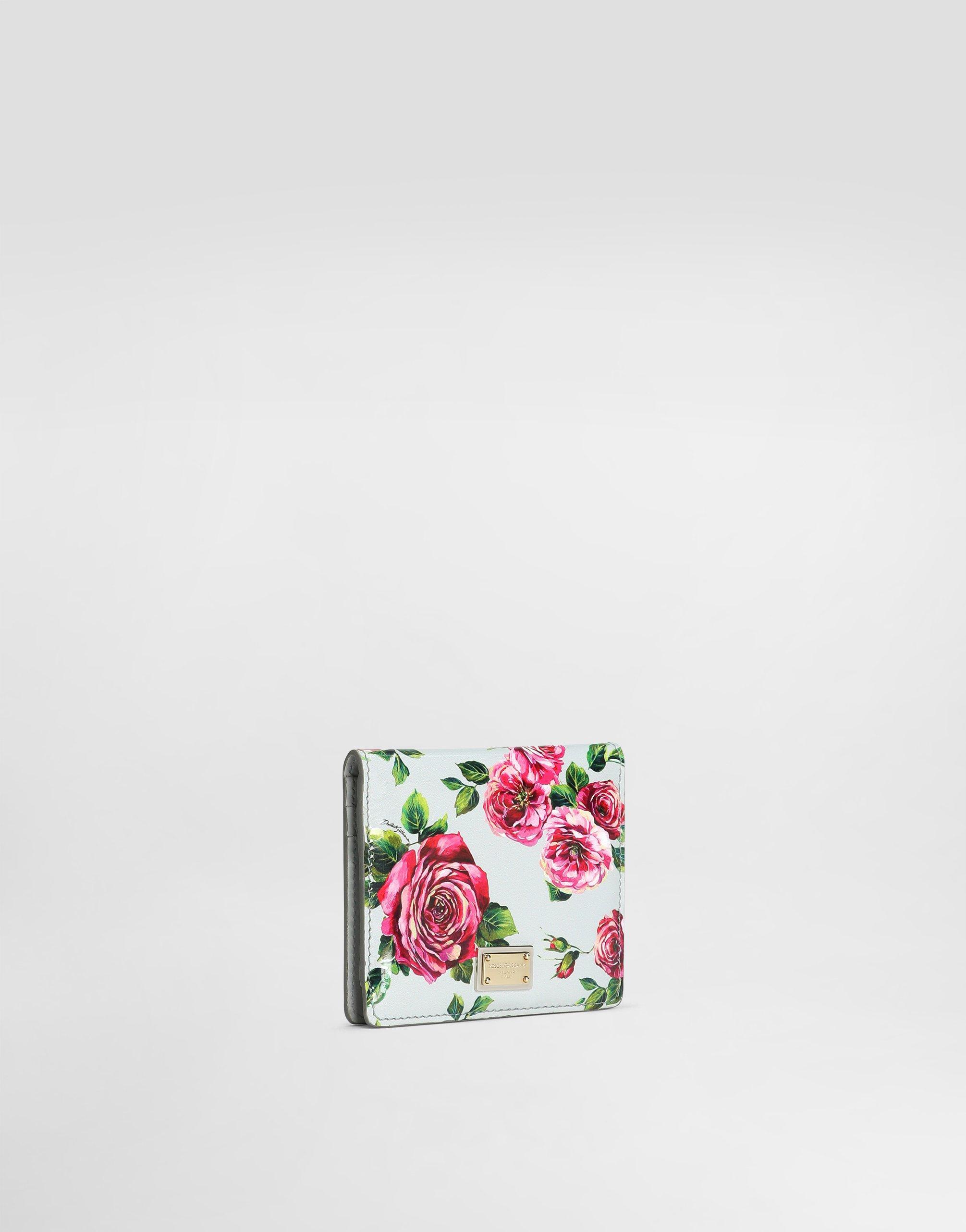 DOLCE & GABBANA Polished Calfskin Wallet In Print Product Image