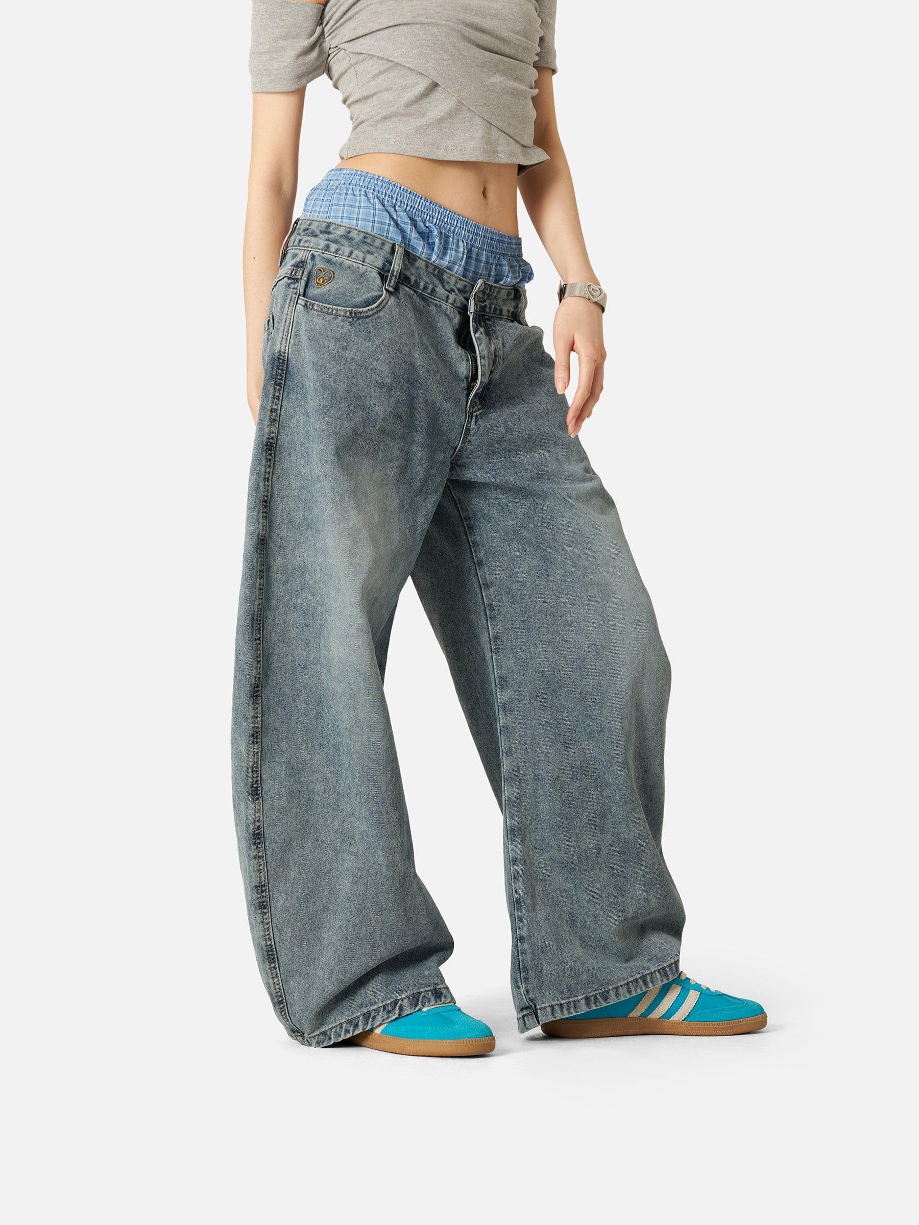 Aelfric Eden Double Waist  Baggy Jeans Product Image