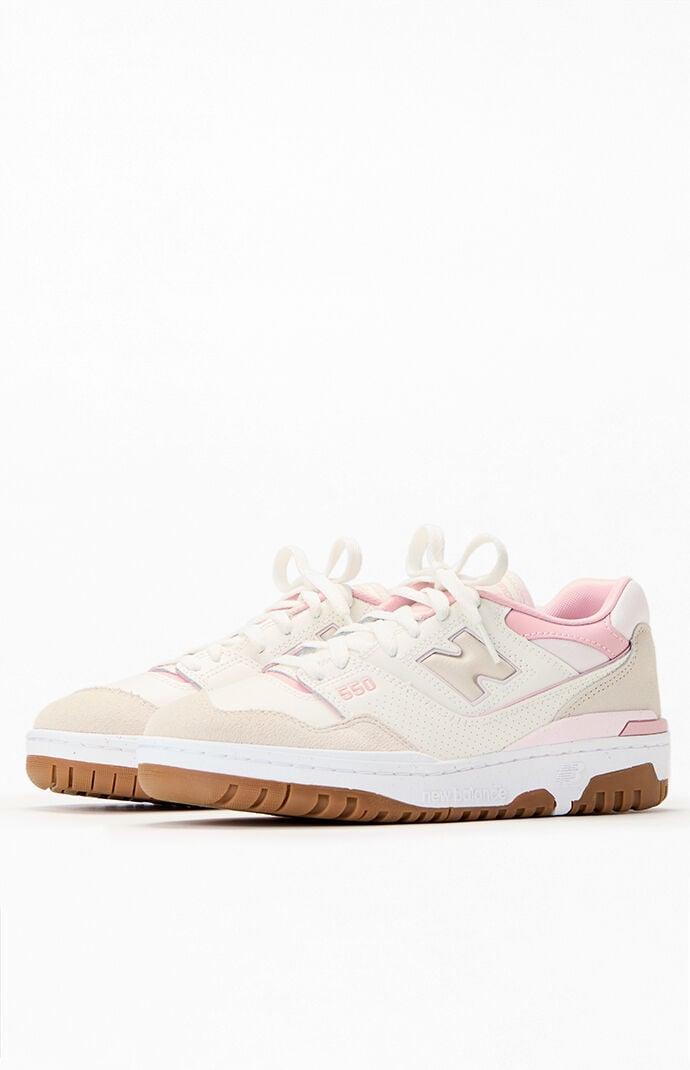 Womens New Balance 550 Athletic Shoe - Sea Salt / Pink Granite / Orb Pink Product Image