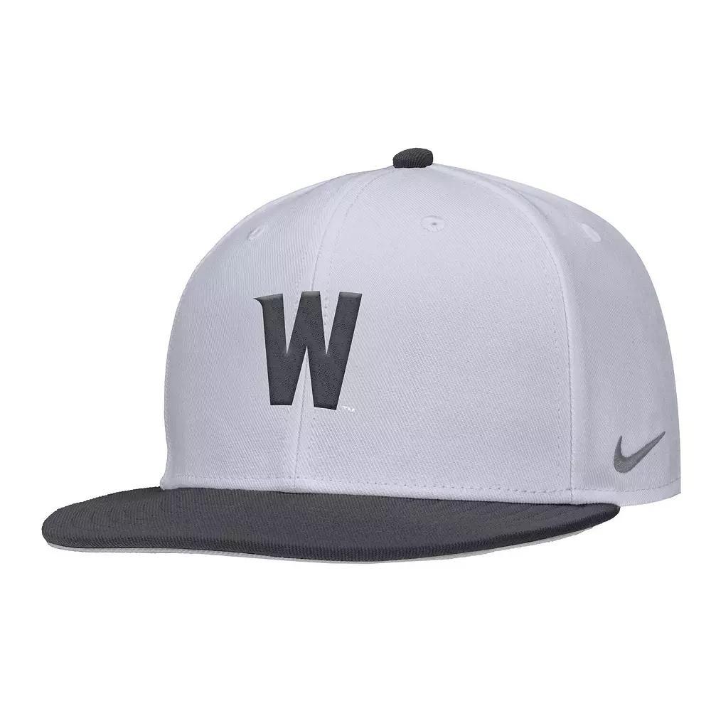 Men's Nike White Washington State Cougars On-Field Baseball Performance Fitted Hat,  Product Image