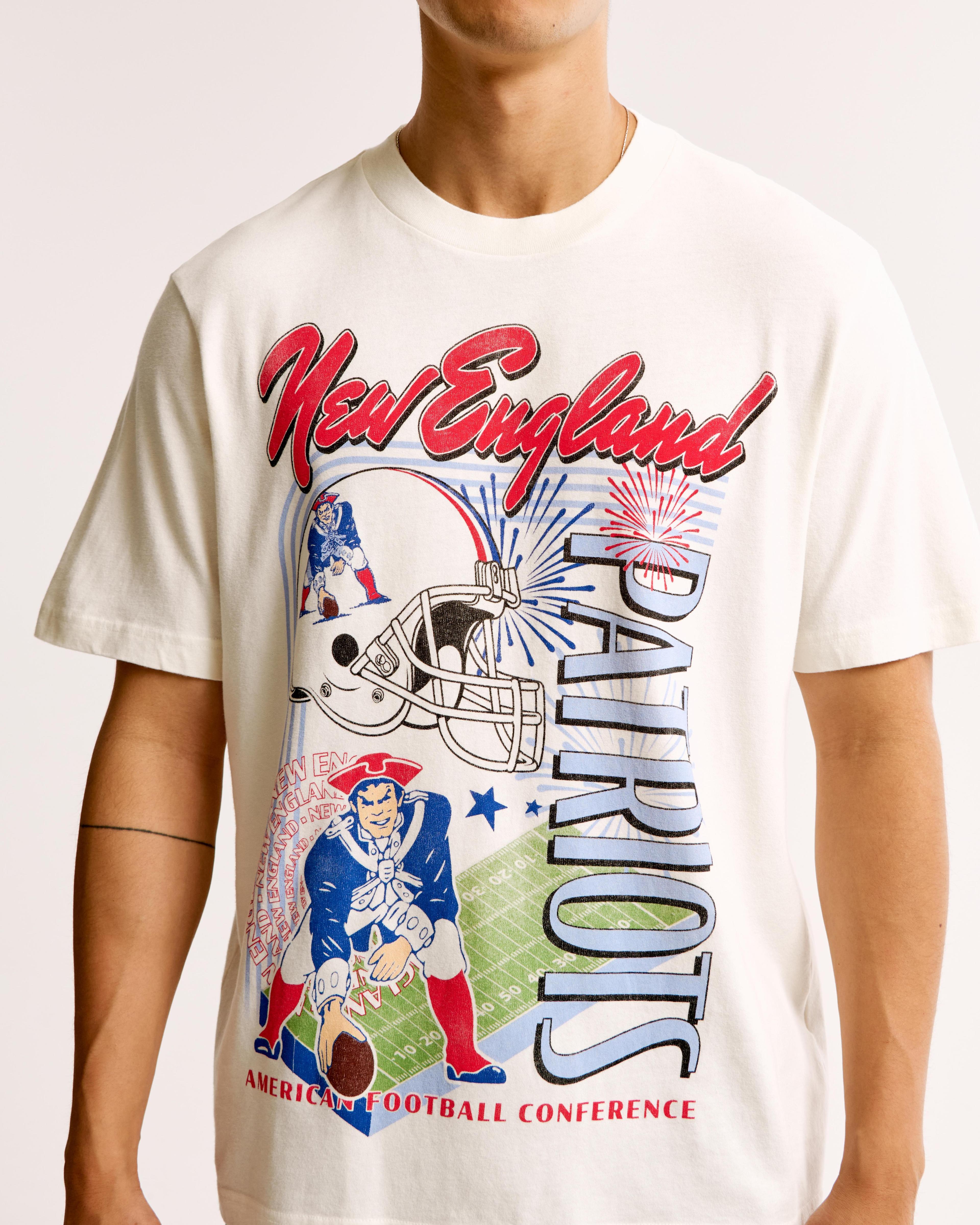 New England Patriots Vintage-Inspired Graphic Tee Product Image