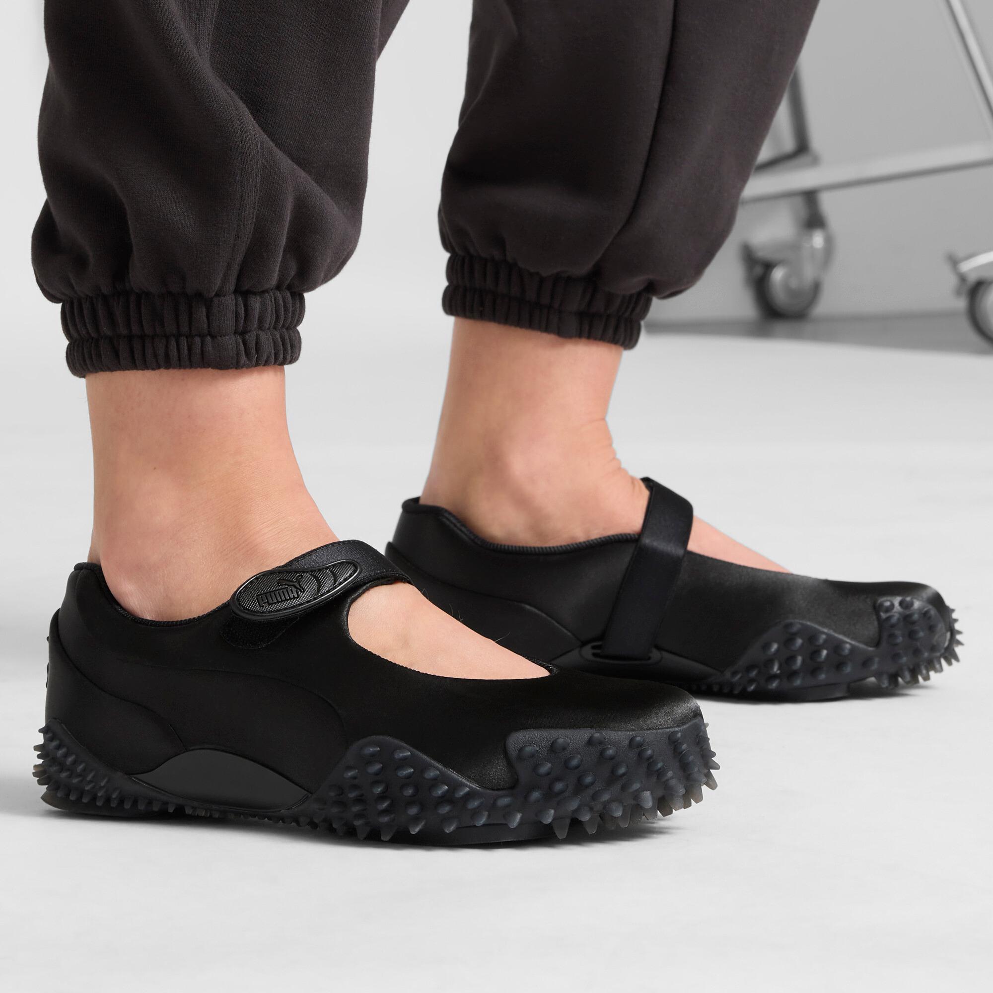 PUMA Mostro Fey Satin Sneakers Women in Black/Cool Dark Grey Product Image