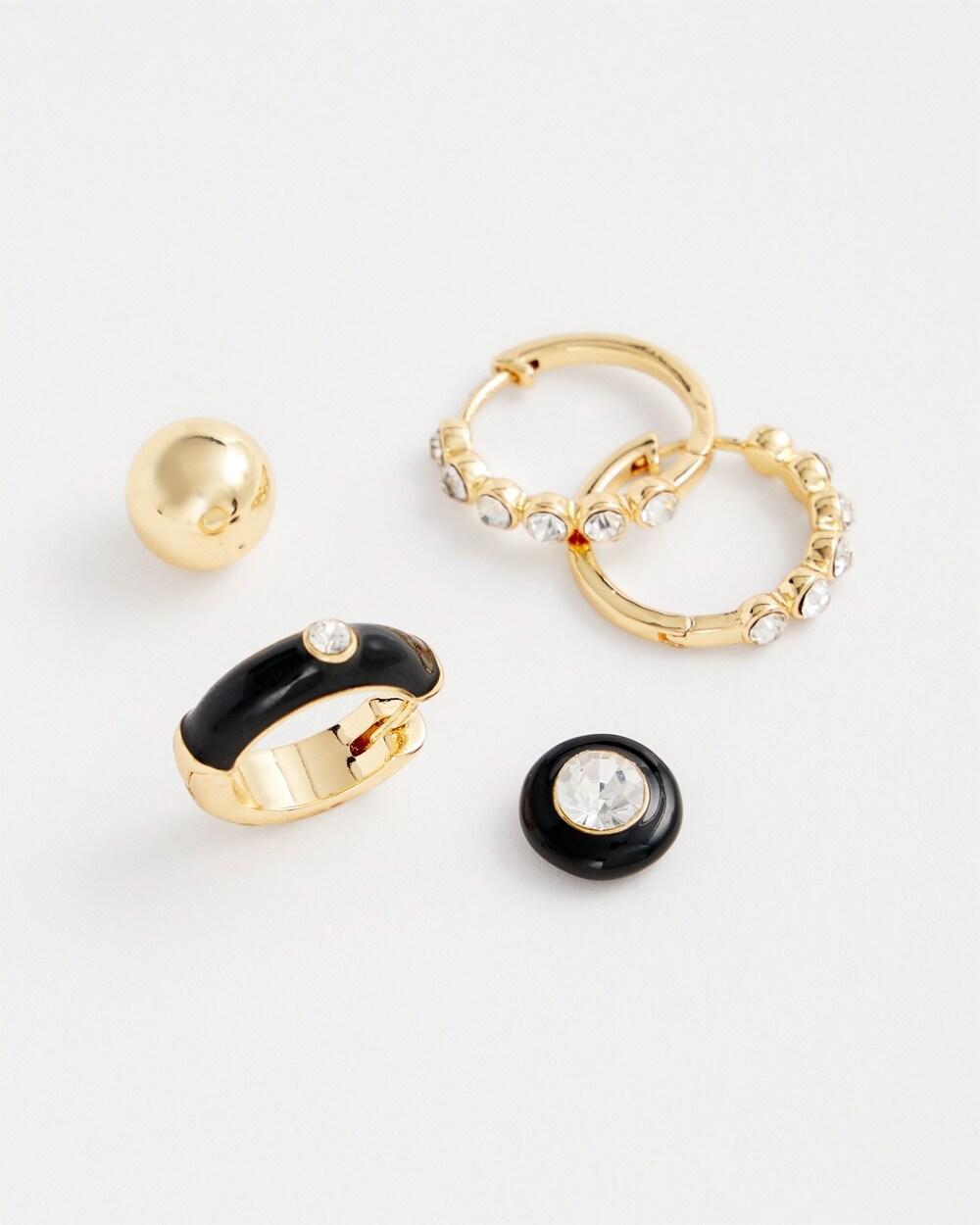 Black & Gold Earrings Gift Set Product Image