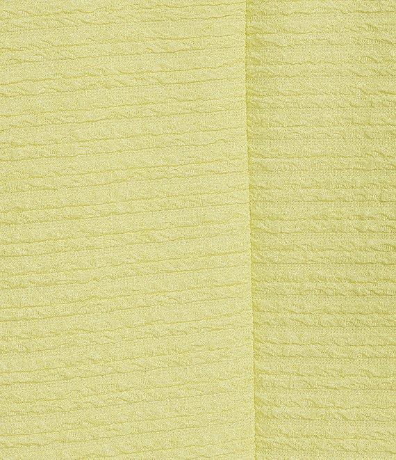 Calessa Textured Pucker Knit Crew Neck 3/4 Flare Sleeve Top Product Image