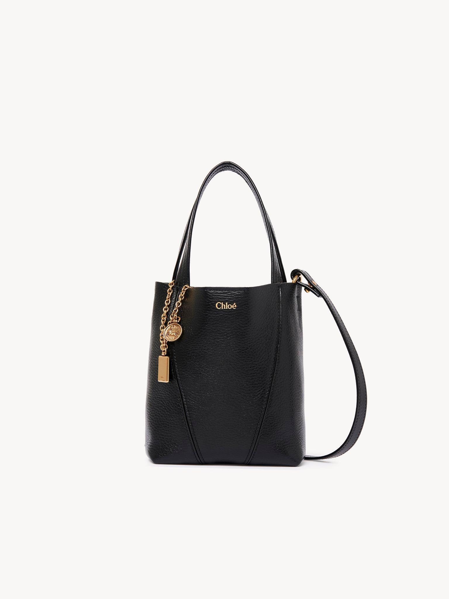 Small Chloé Spin tote bag in grained leather Product Image