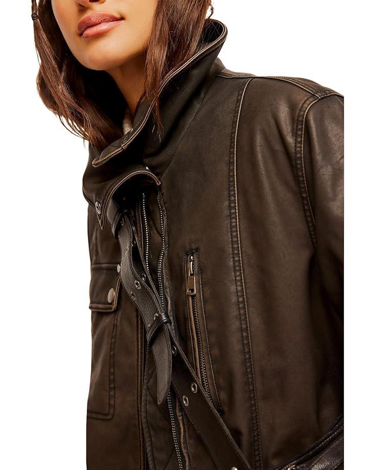 Epic Moment Leather Bomber Jacket Product Image