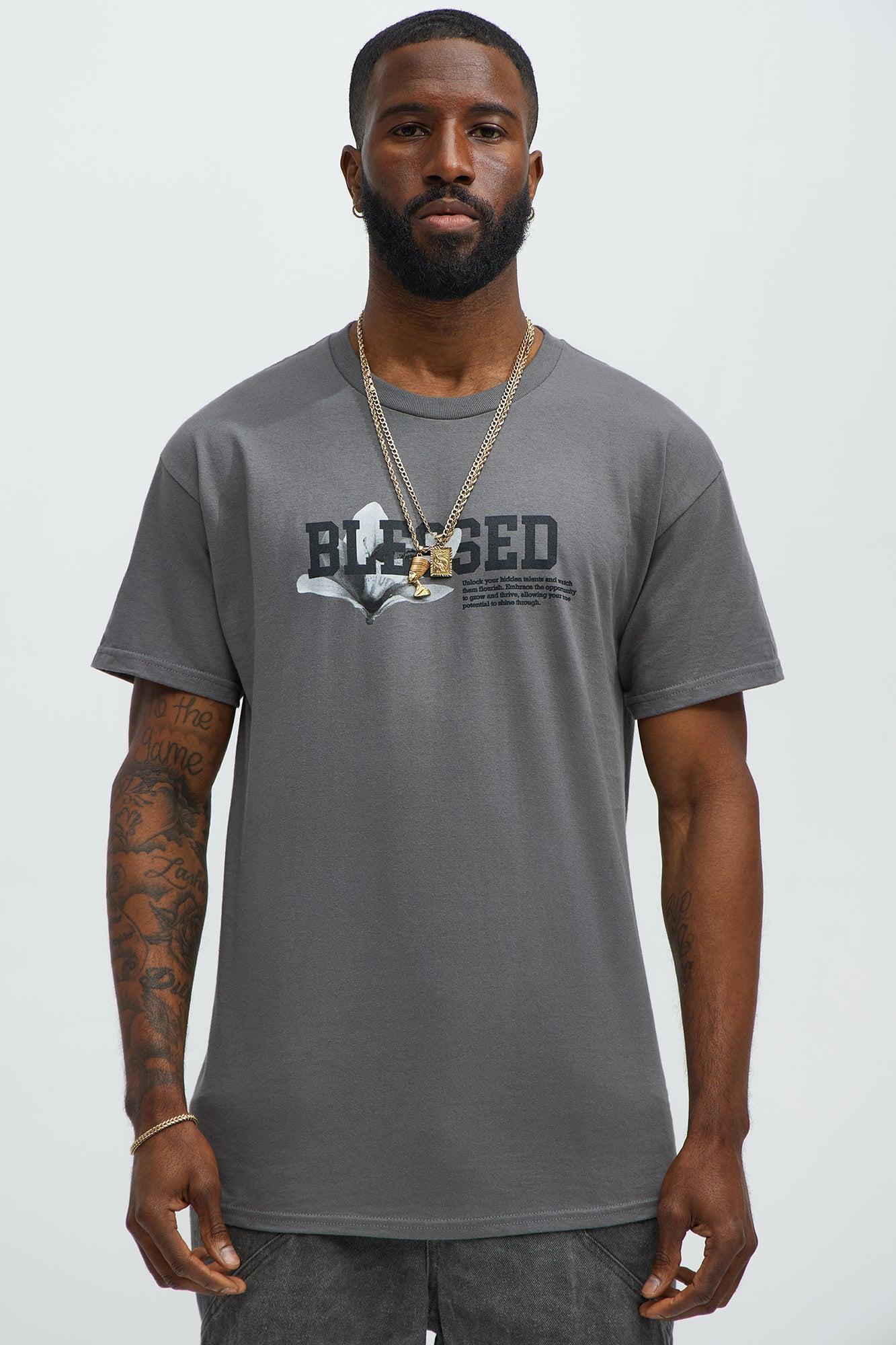 Blessed And Growing Short Sleeve Tee - Charcoal Male Product Image