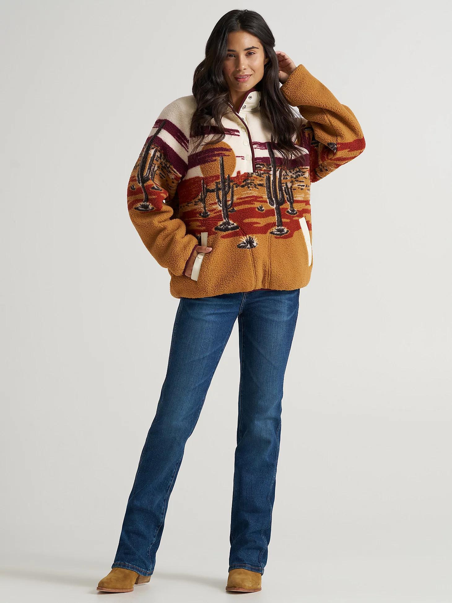 Women's Wrangler Retro® Half-Snap Sherpa Pullover | Women's JACKETS & OUTERWEAR | Wrangler® Product Image