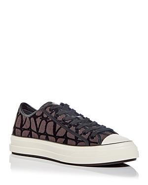 Mens Iconographe V-Logo Jacquard Canvas Low-Top Sneakers Product Image