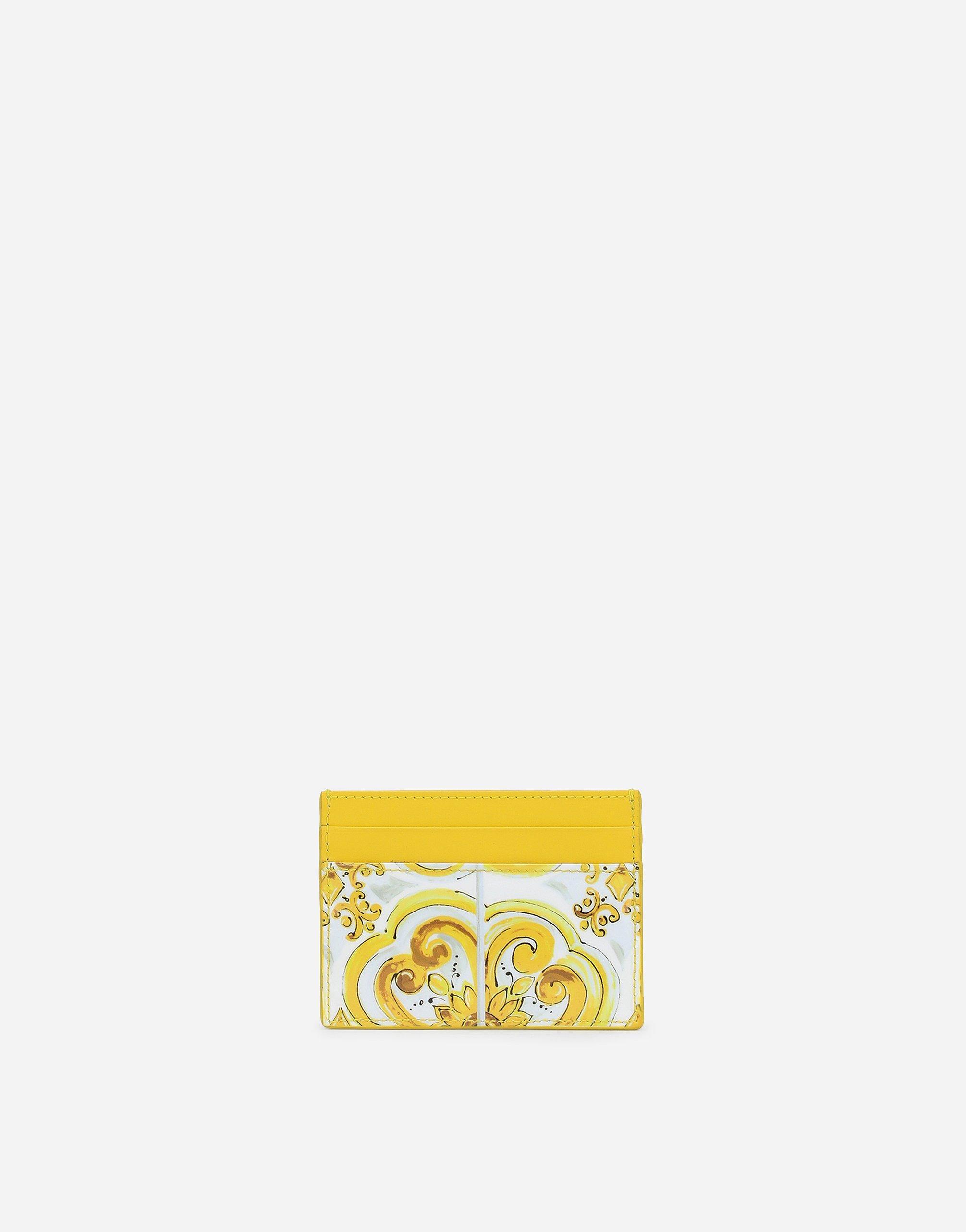 DOLCE & GABBANA 3.5 Card Holder In Yellow Product Image