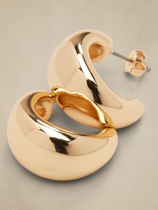 Chubby Curve Hoop Earrings Product Image