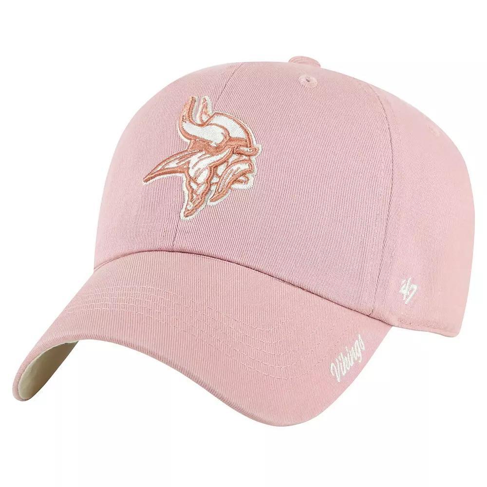 Women's '47  Pink Minnesota Vikings Ballpark Cheer Dusty Rose Clean Up Adjustable Hat Product Image