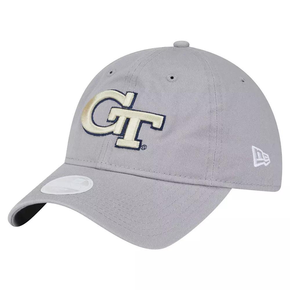 Women's New Era  Gray Georgia Tech Yellow Jackets Logo 9TWENTY Adjustable Hat, Nc2 Grey Product Image
