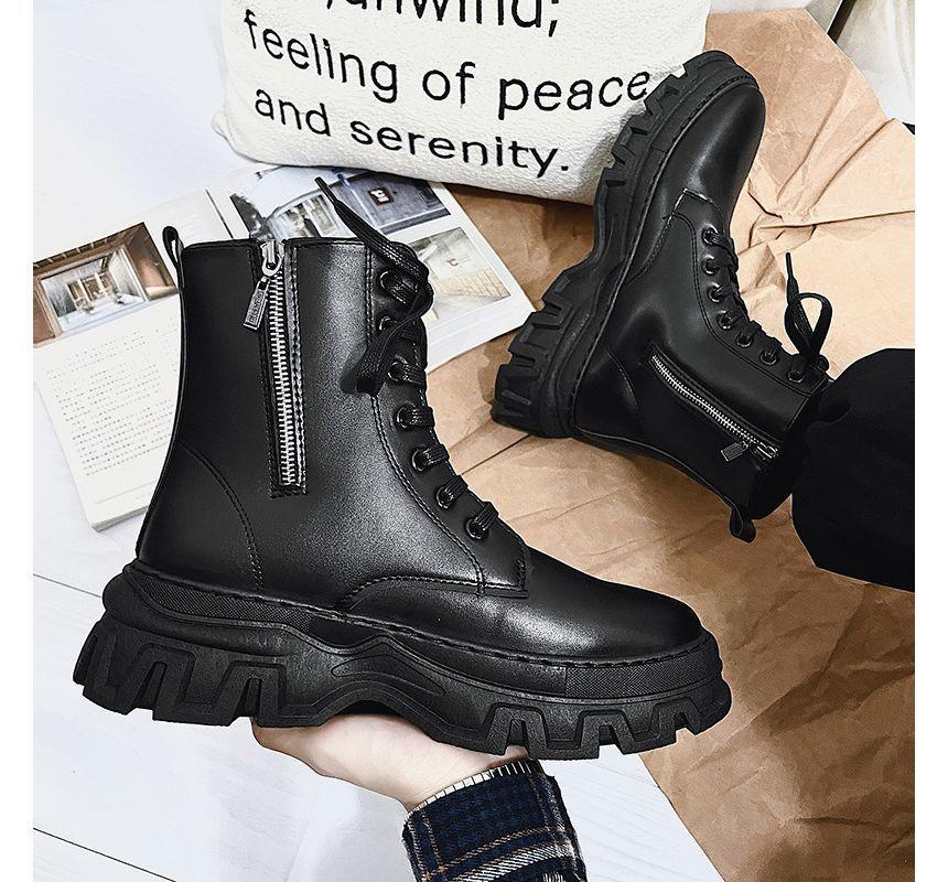 Lace-Up Platform Boots Product Image
