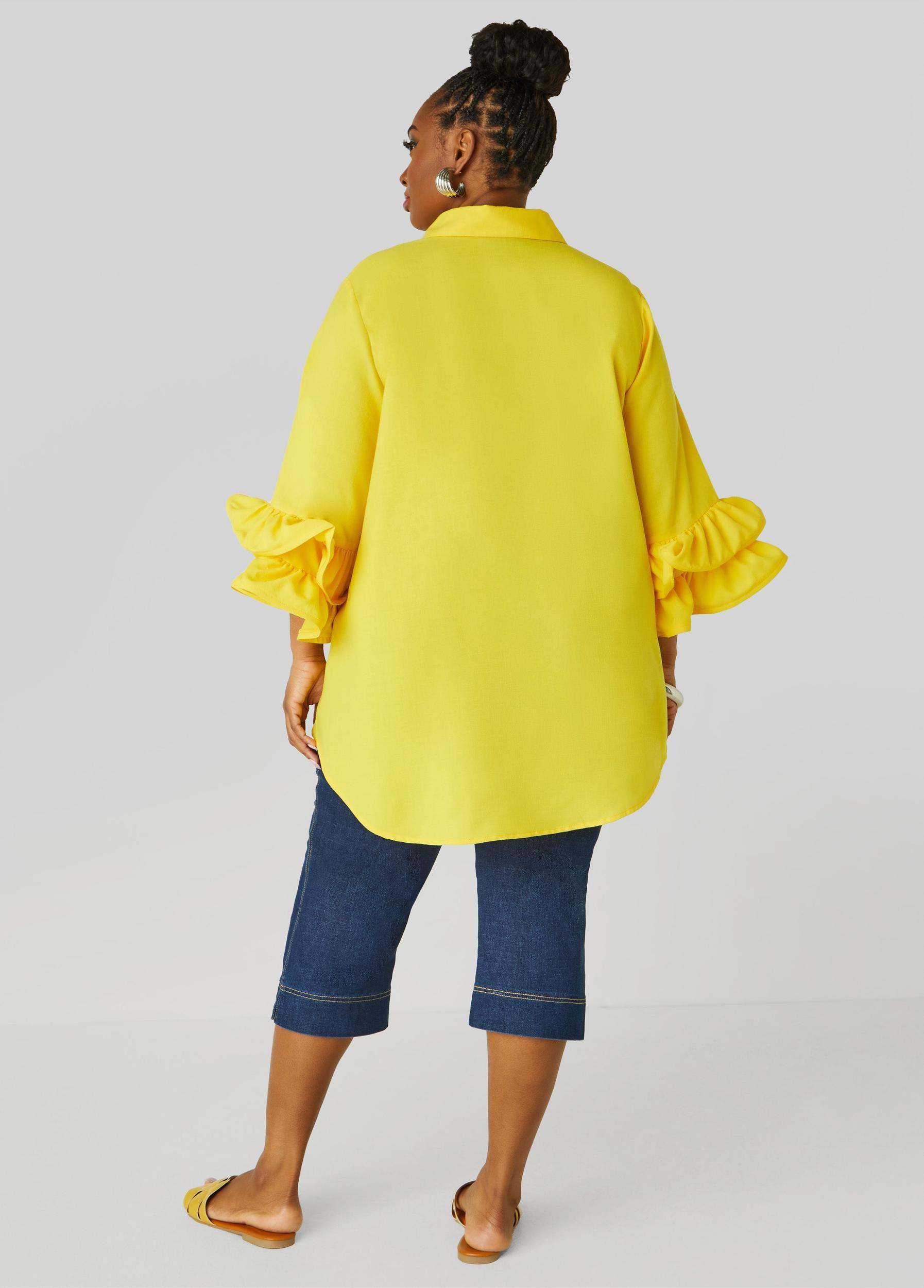 Ruffle Sleeved Shirt Product Image