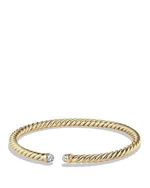 Womens Petite Precious Cable Bracelet with Diamonds in Gold Product Image