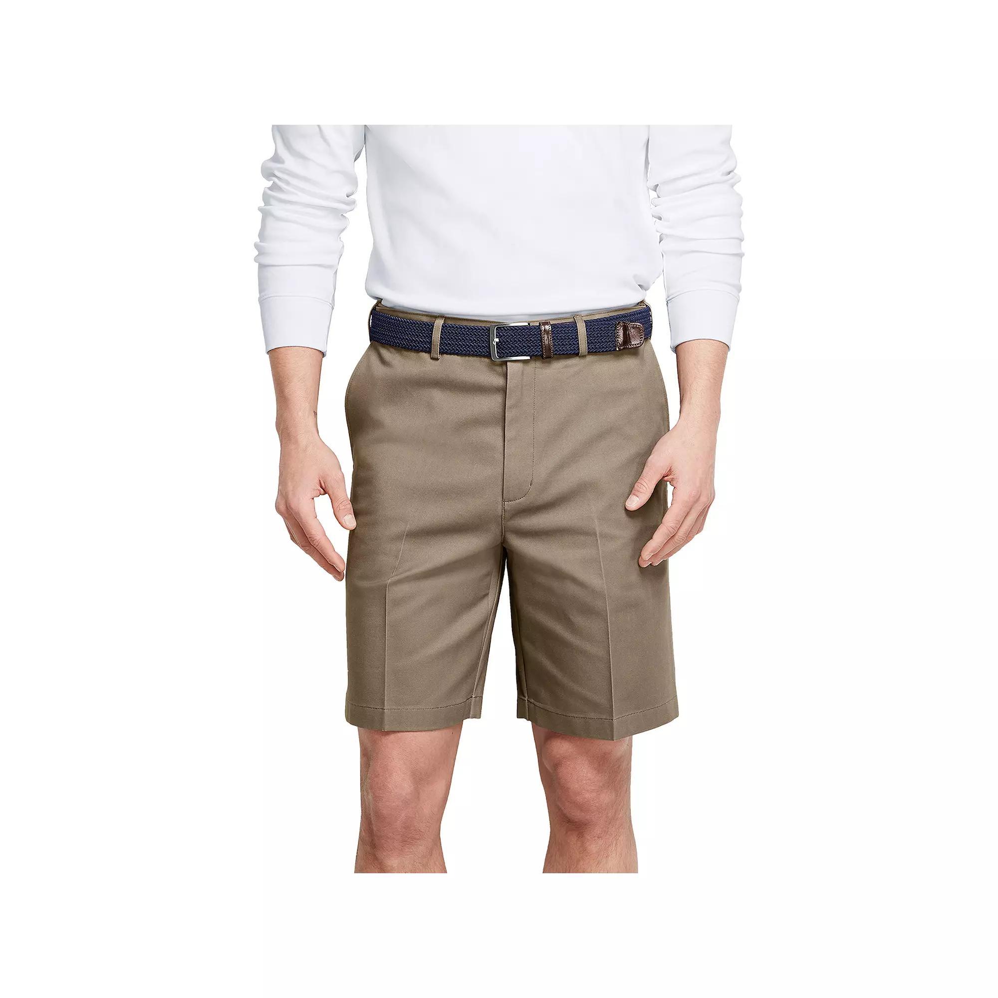 Big & Tall Lands' End Comfort Waist 9-inch No-Iron Chino Shorts, Men's, Size: 52, Green Product Image