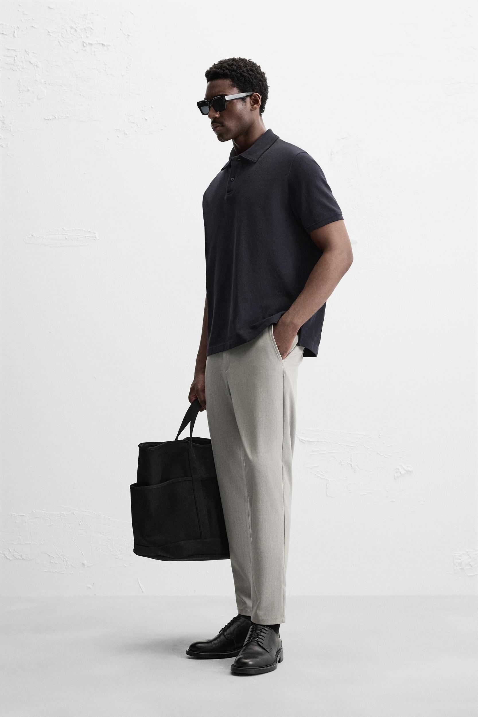 TEXTURED STRETCH PANTS Product Image