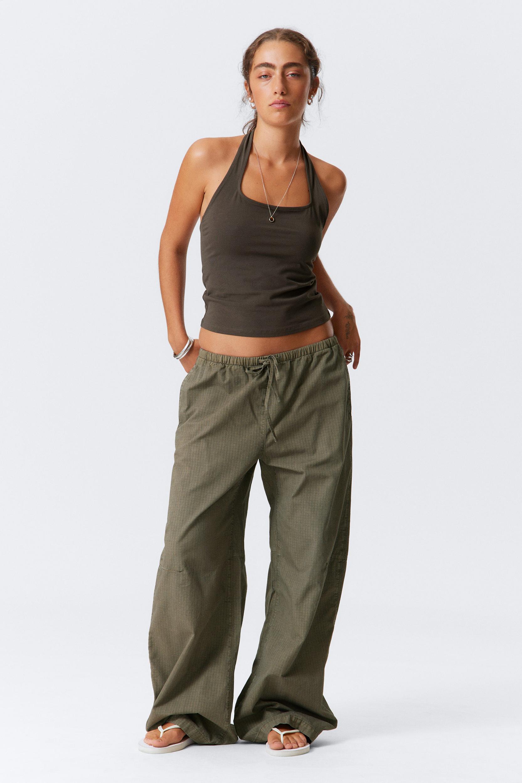Loose Fit Washed Ripstop Trousers Product Image