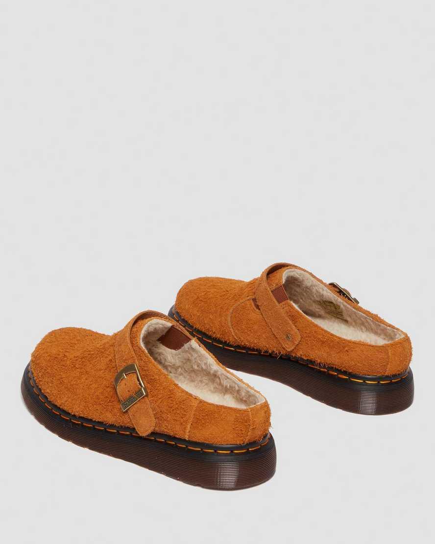 Isham Faux Shearling Lined Suede Slingback Mules Product Image