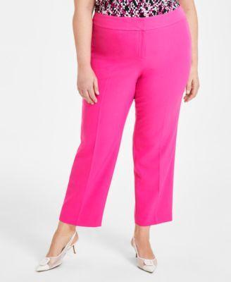 Kasper Plus Size Straight-Leg Pants Product Image