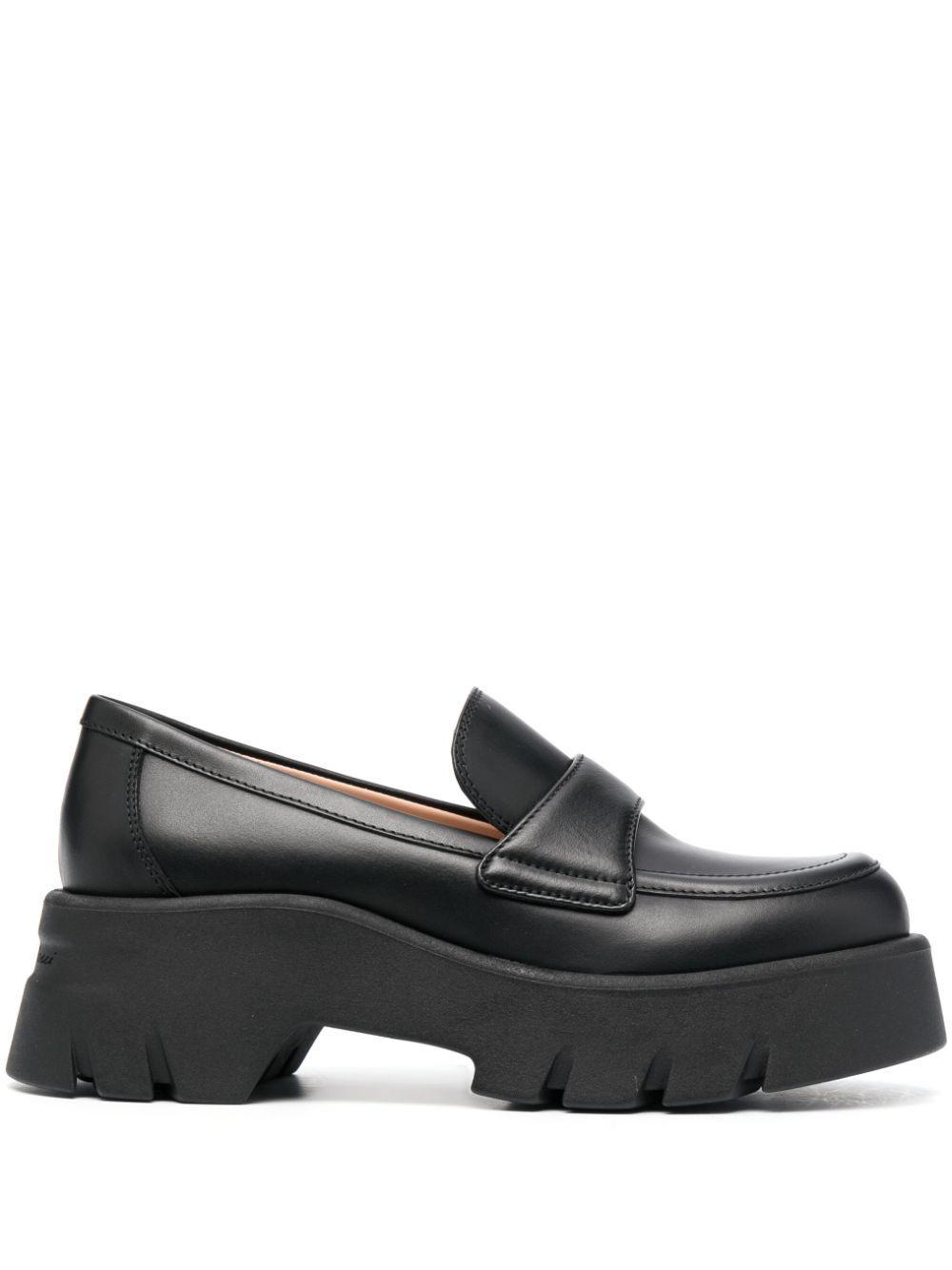 GIANVITO ROSSI Black Farren Loafers Product Image