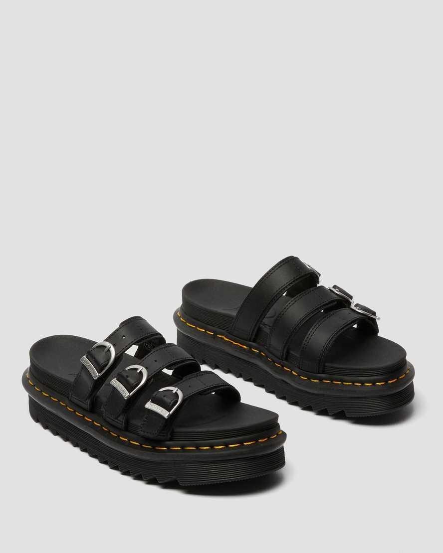 Blaire Leather Slide Sandals Product Image