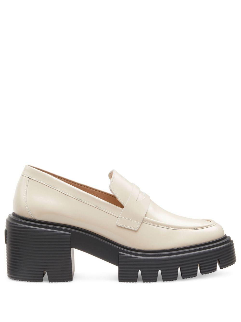 60mm Soho Loafers In White Product Image