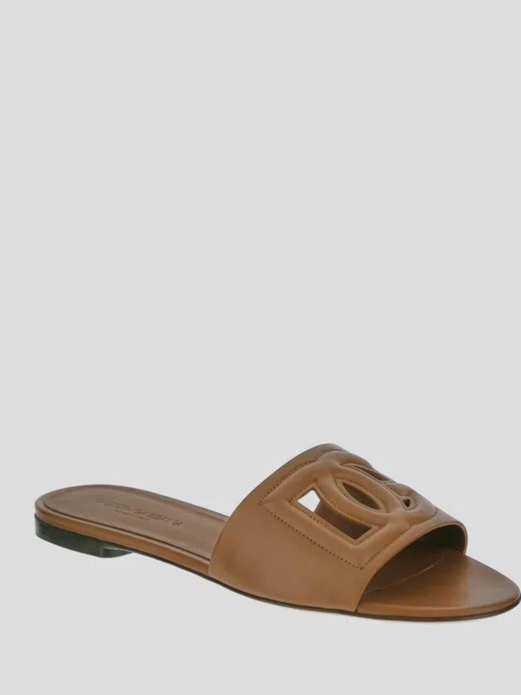 DOLCE & GABBANA Brown Bianca Sandals Product Image