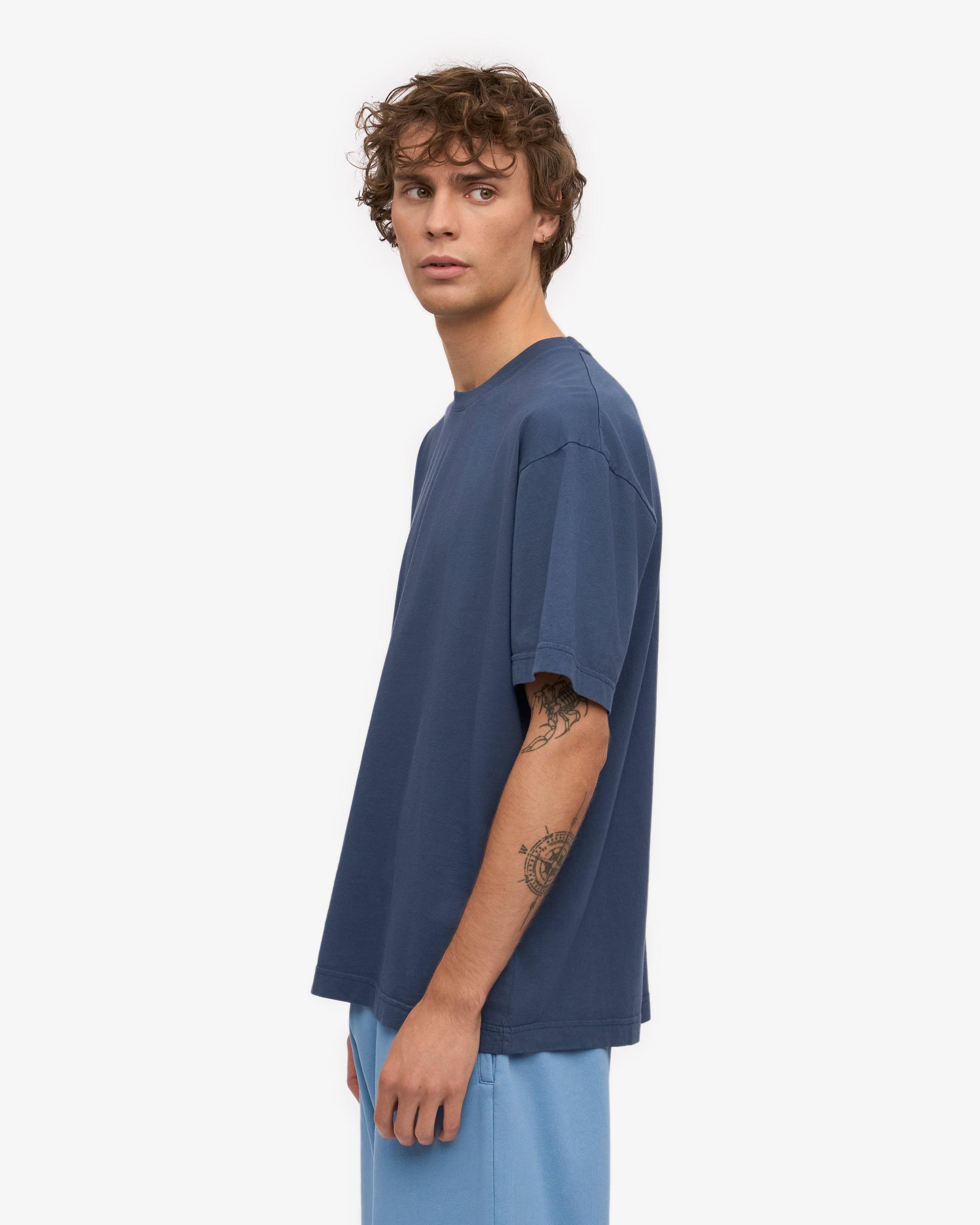Oversized Organic T-Shirt - Petrol Blue Product Image