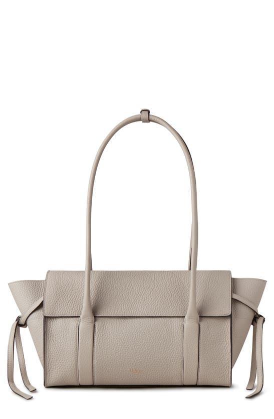 MULBERRY Small Minimal Bayswater Leather Satchel In Chalk Product Image