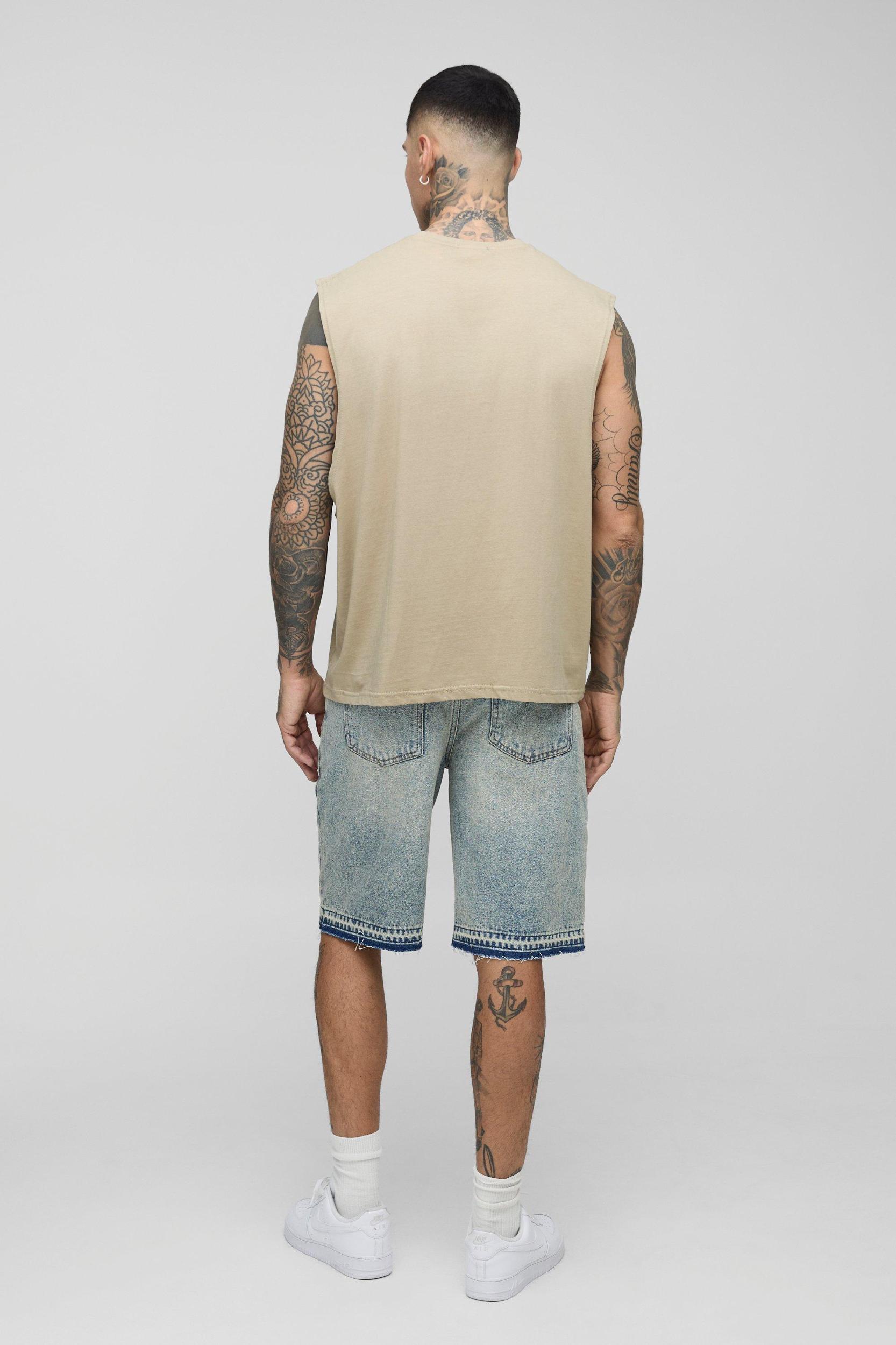 Tall Washed Boxy Tank | boohooMAN USA Product Image