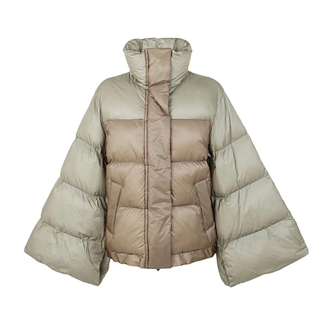 SACAI Bell Sleeves Puffer Jacket In Brown Product Image