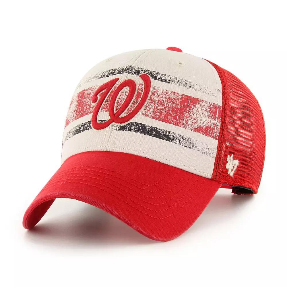 Men's '47 Red Washington Nationals Breakout MVP Trucker Adjustable Hat Product Image