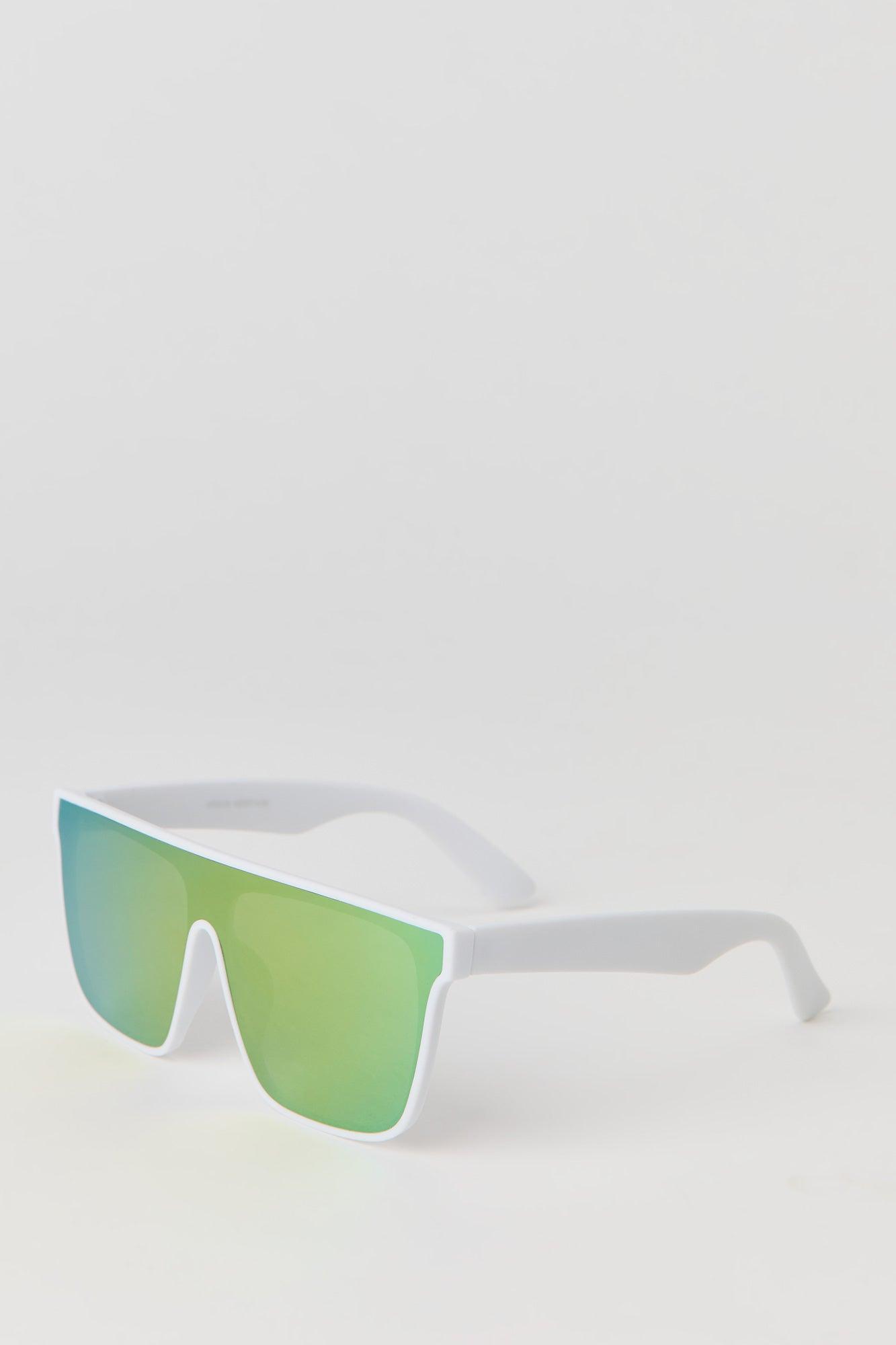 Tinted Square Shield Sunglasses Male Product Image