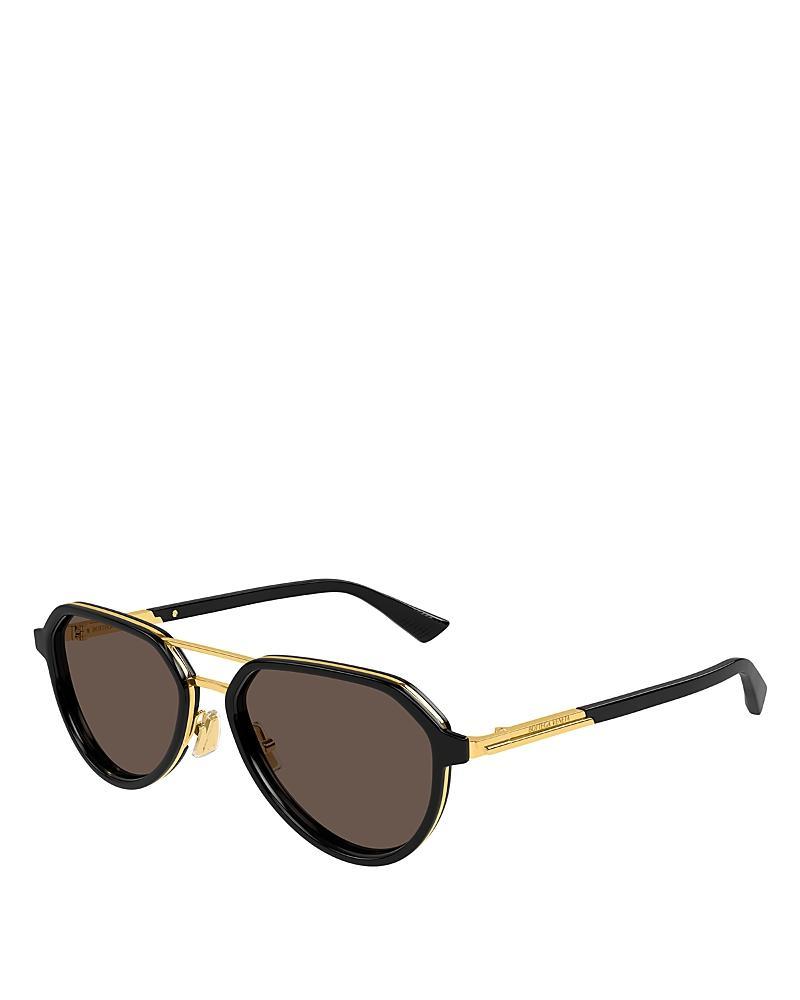 BOTTEGA VENETA Pilot Sunglasses, 55mm In Black Product Image