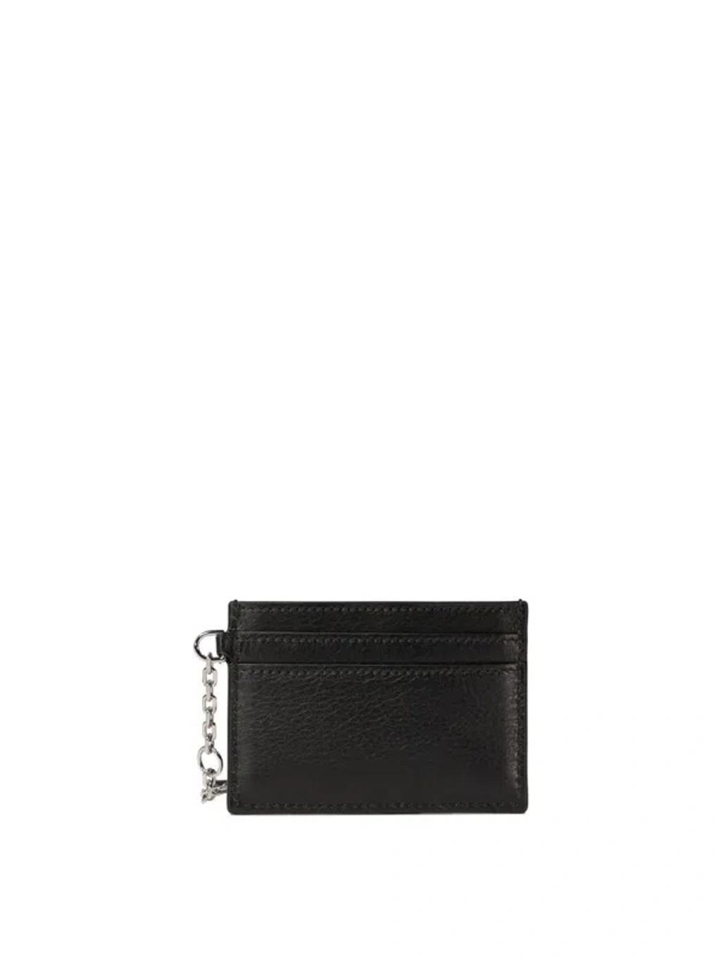 ALEXANDER MCQUEEN Sling Card Holder Door In Black Product Image