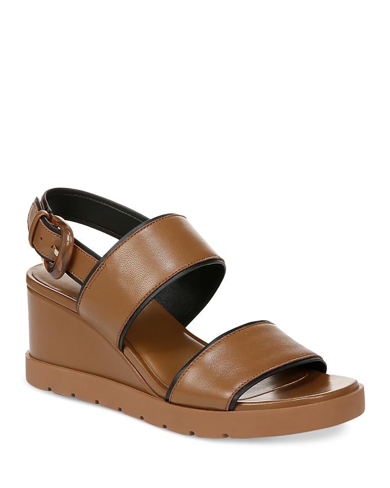 Vince Womens Roma Leather Wedge Sandals Product Image