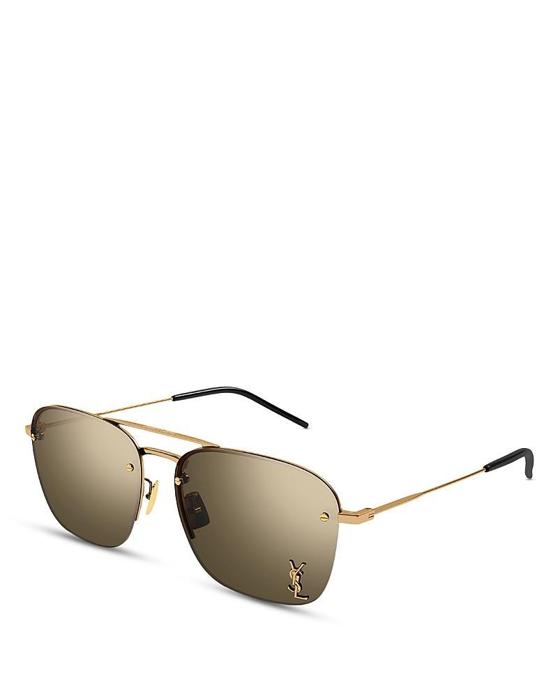 Raised YSL Metal Aviator Sunglasses Product Image