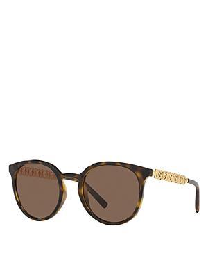 DOLCE & GABBANA Women's 52mm Round Sunglasses In Havana Product Image