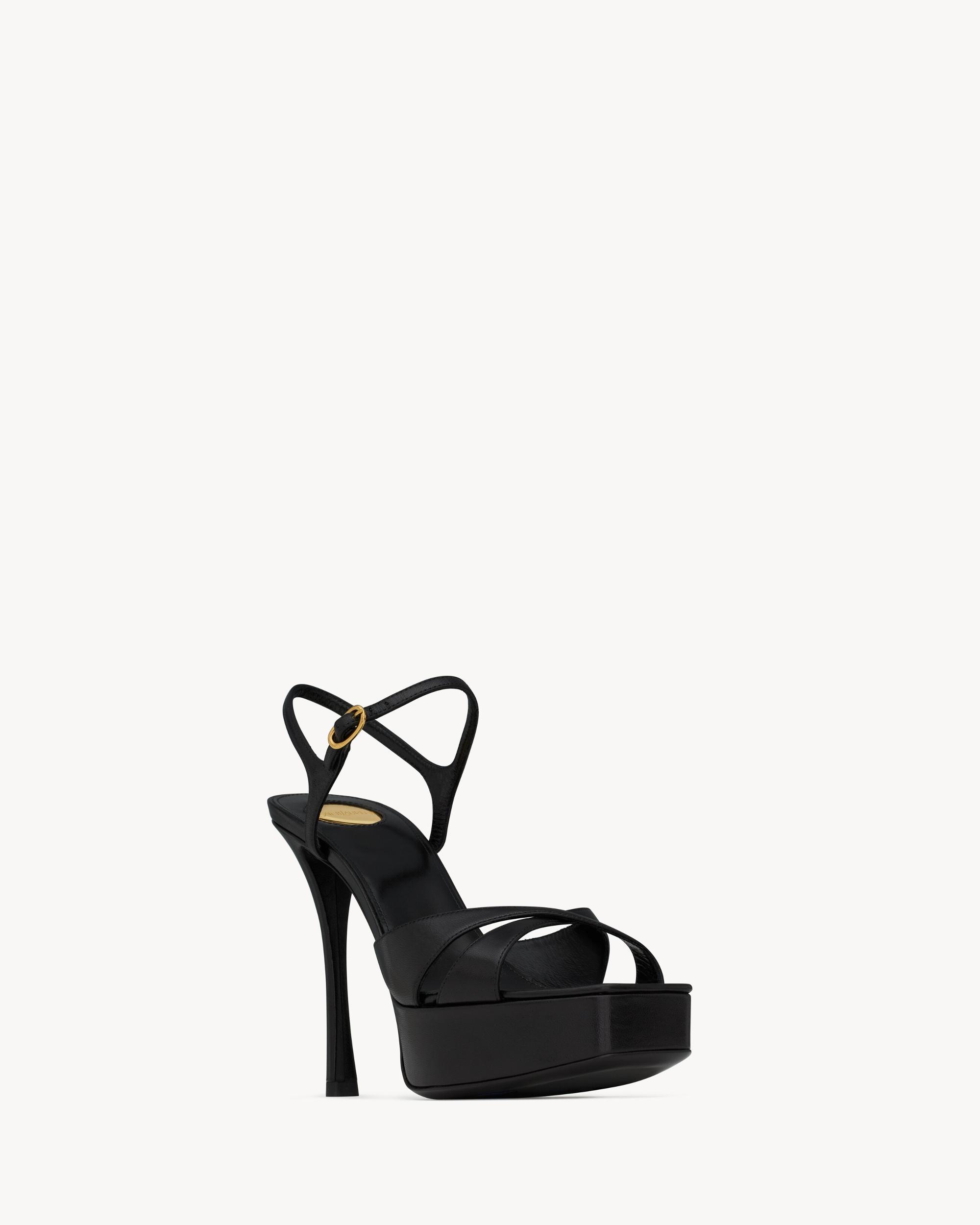 DEBBIE platform sandals in smooth leather Product Image