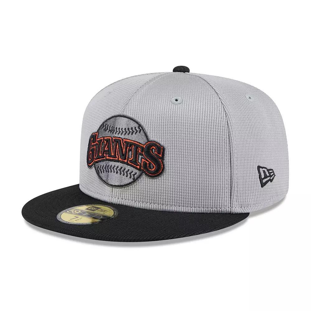 Men's New Era  Gray/Black San Francisco Giants 2025 Batting Practice 59FIFTY Fitted Hat, Size: 6 7/8, Grey Product Image