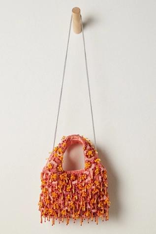 Coral Beaded Clutch Product Image