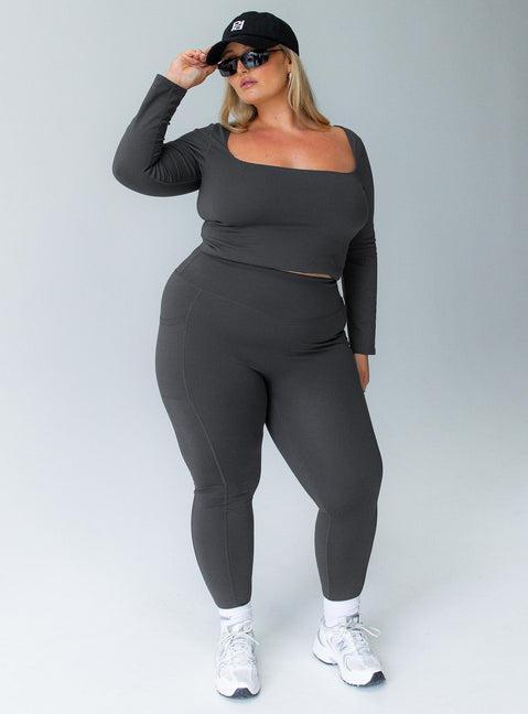 Unstoppable Activewear 7/8 Leggings Grey Curve Product Image