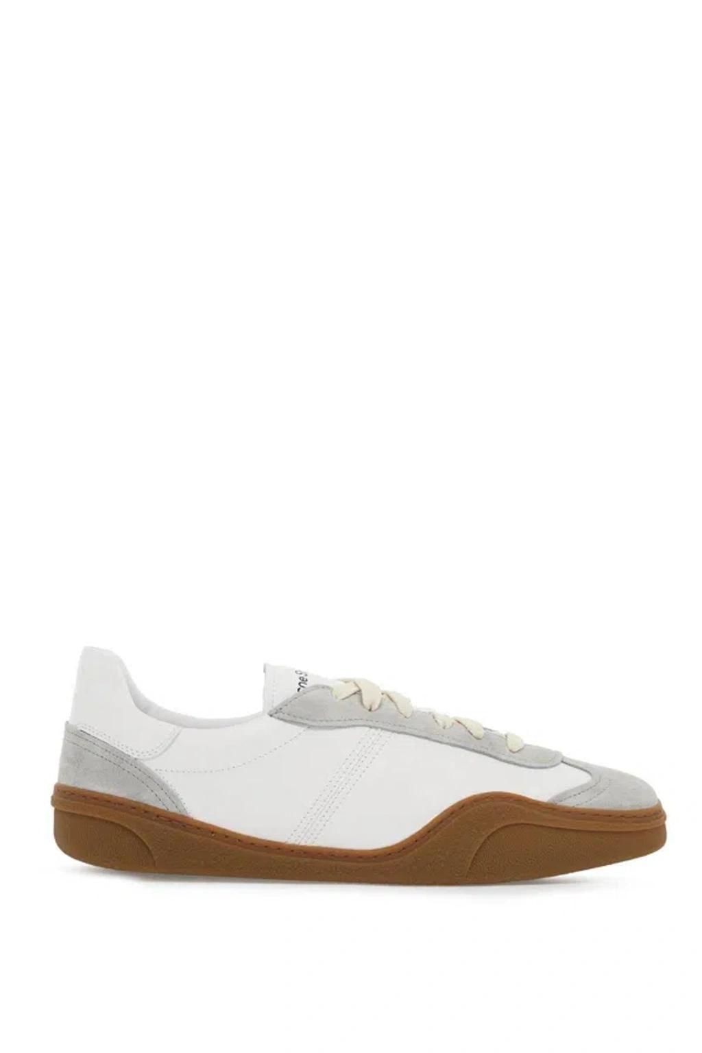 ACNE STUDIOS Suede-trimmed Leather Sneakers In Multicolor Product Image