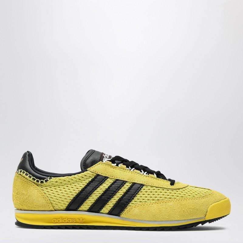 ADIDAS ORIGINALS Wales Bonner Sl76 Leather-trimmed Brushed-suede And Mesh Sneakers In Yellow Product Image